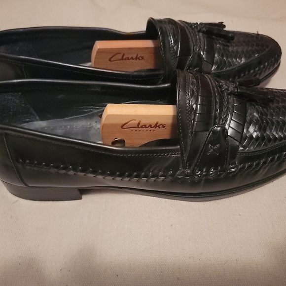 Black Stacy Adams Size 11.5 Weave Style With Tasse - Picture 2 of 6